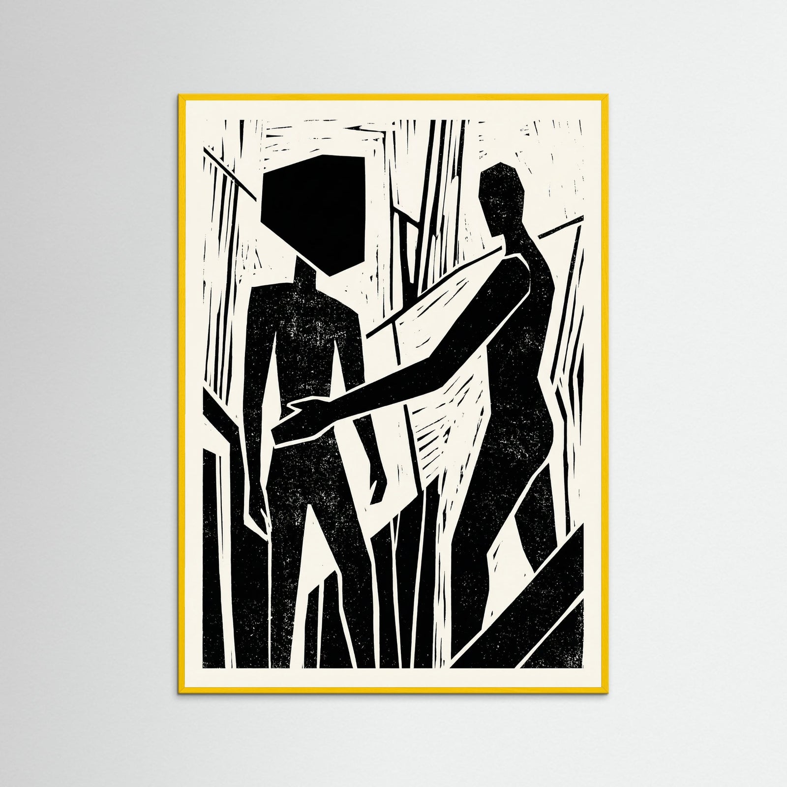 Yellow Wood Abstract Gaze