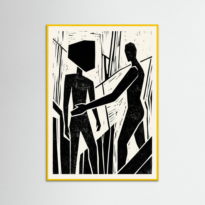 Yellow Wood Abstract Gaze
