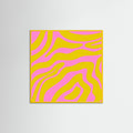 Yellow Wood Abstract Lines and Yellow and Pink Poster