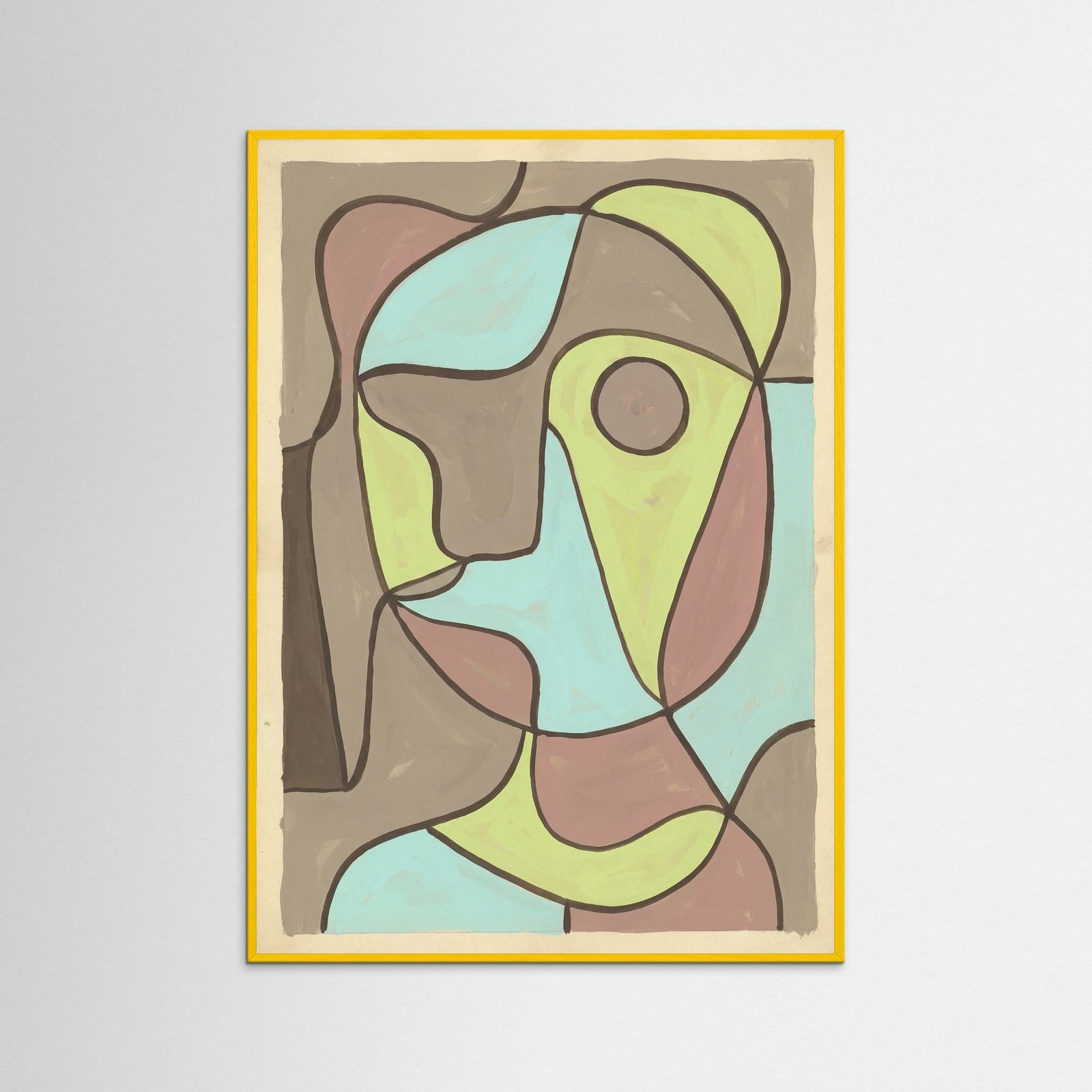 Yellow Wood Abstract Marine Mask