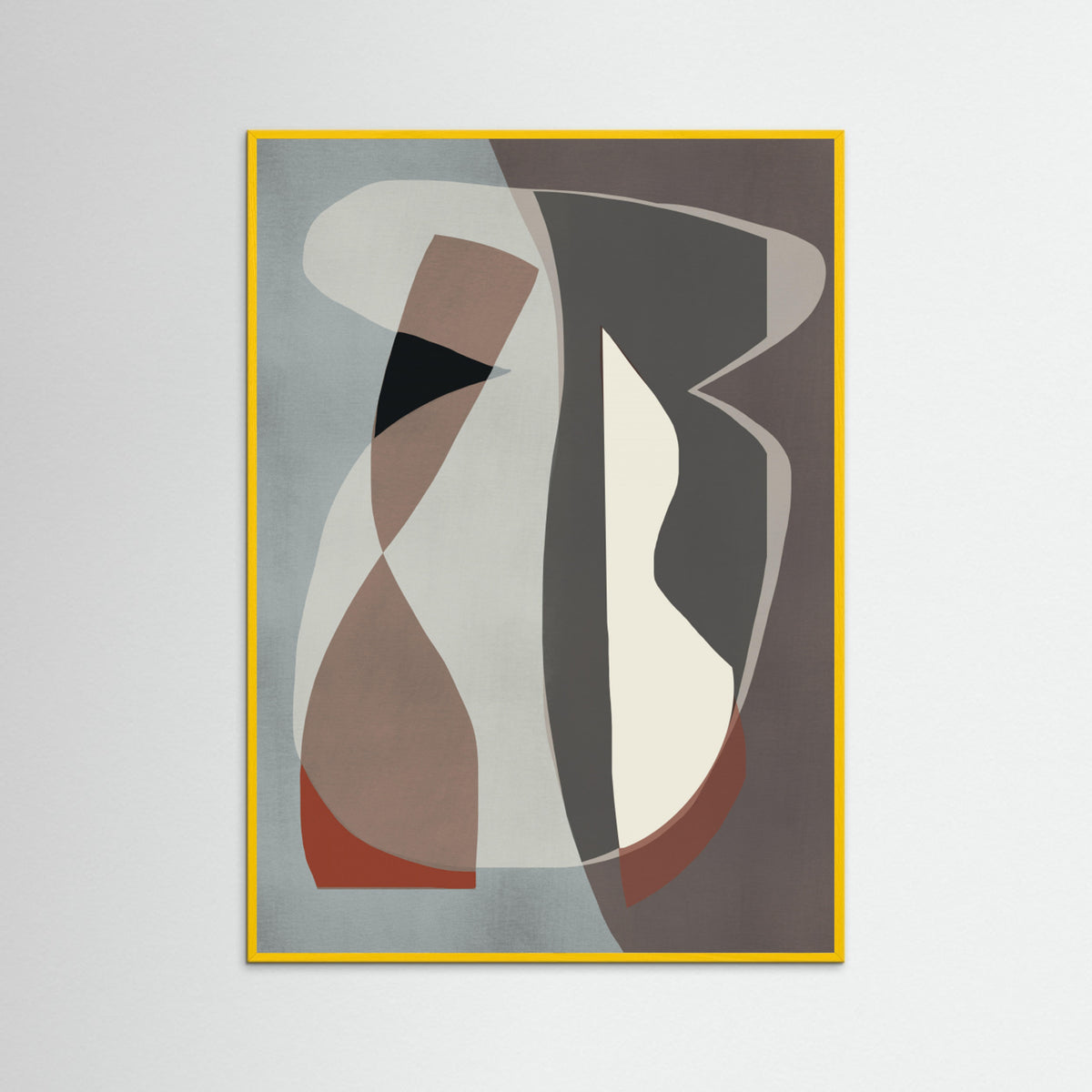 Yellow Wood Abstract Neutral Color Cut Out Poster