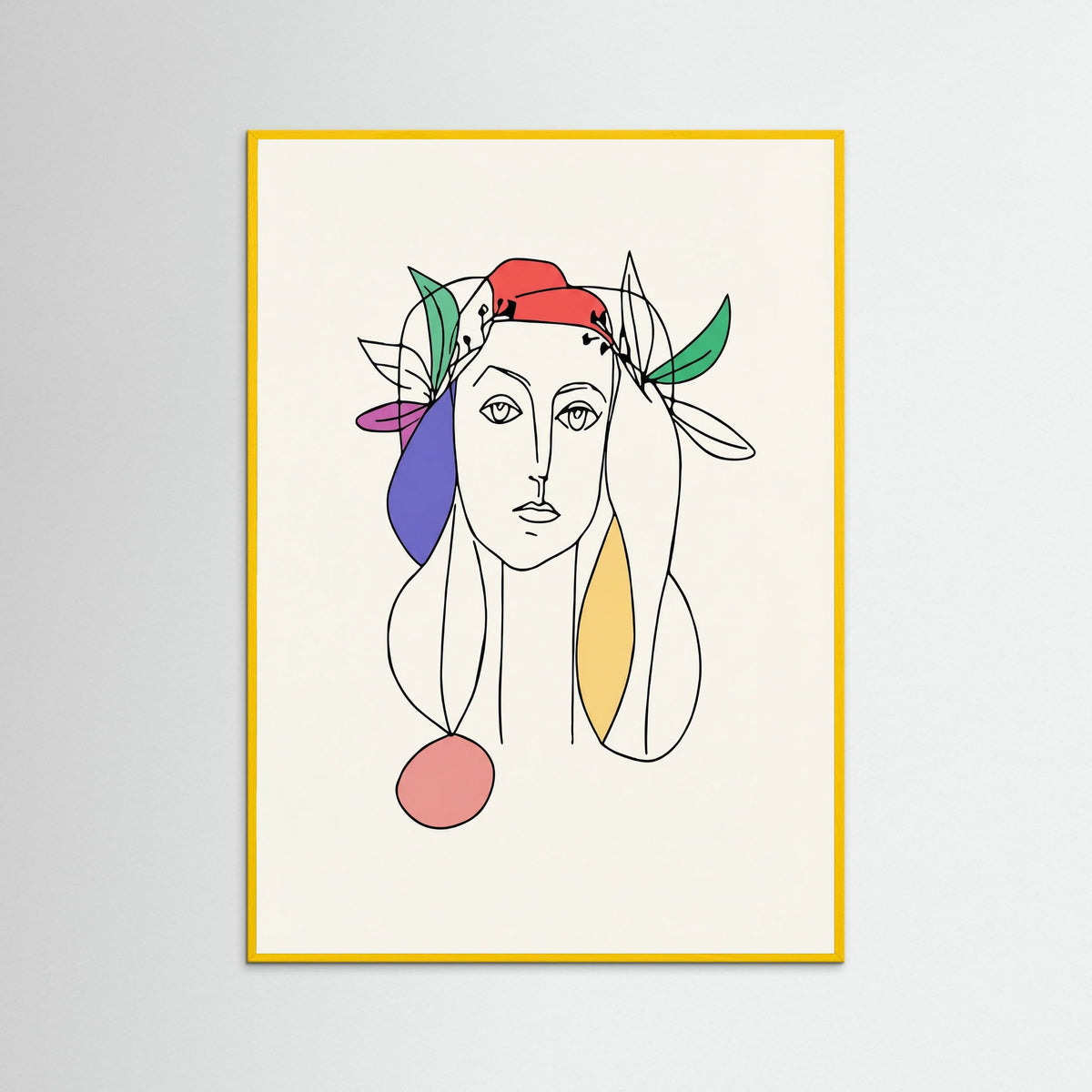 Yellow Wood Abstract Portrait