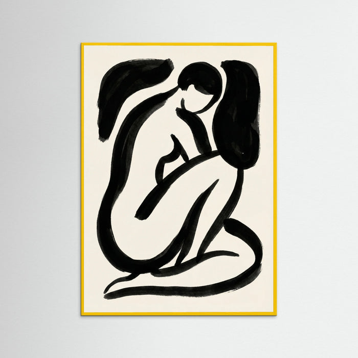 Yellow Wood Abstract Recline