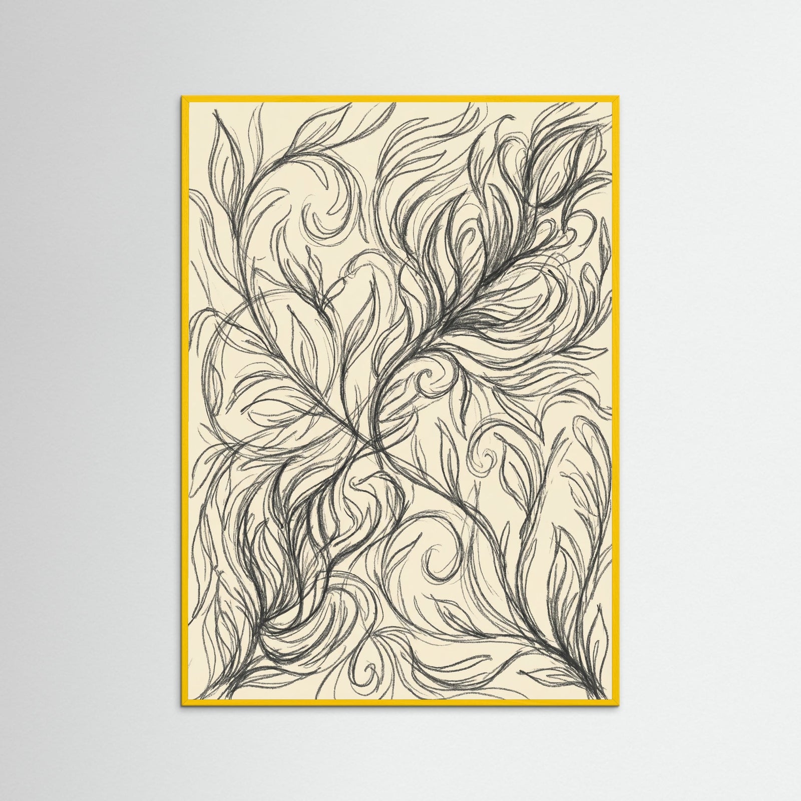 Yellow Wood Abstract Roses