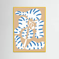 Abstract Shapes Flower Tiger print Poster – poster and art print