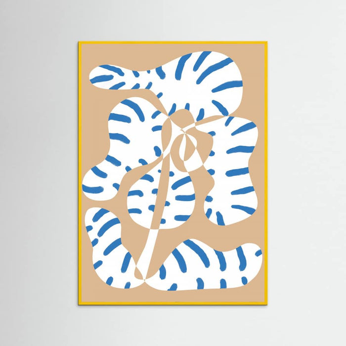Abstract Shapes Flower Tiger print Poster – poster and art print