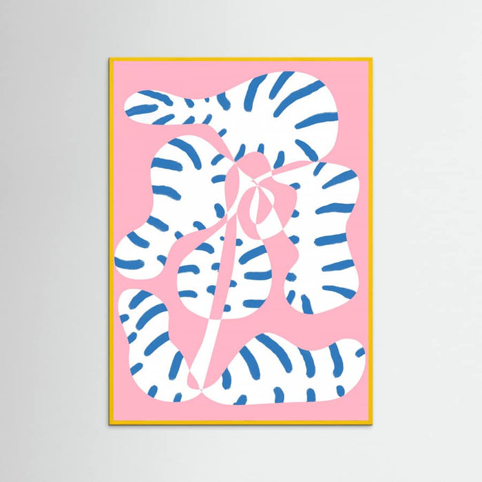 Plakat Abstract Shapes Flower Tiger print – plakat i druk artystyczny