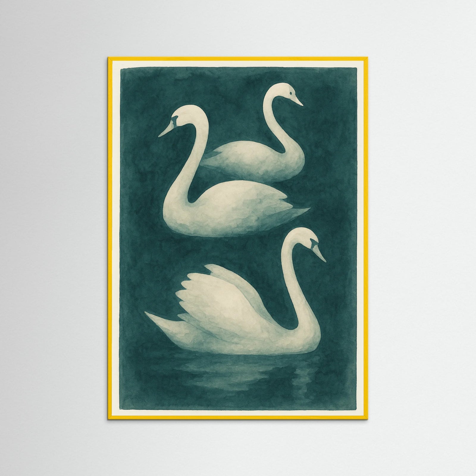 Yellow Wood Abstract Shapes