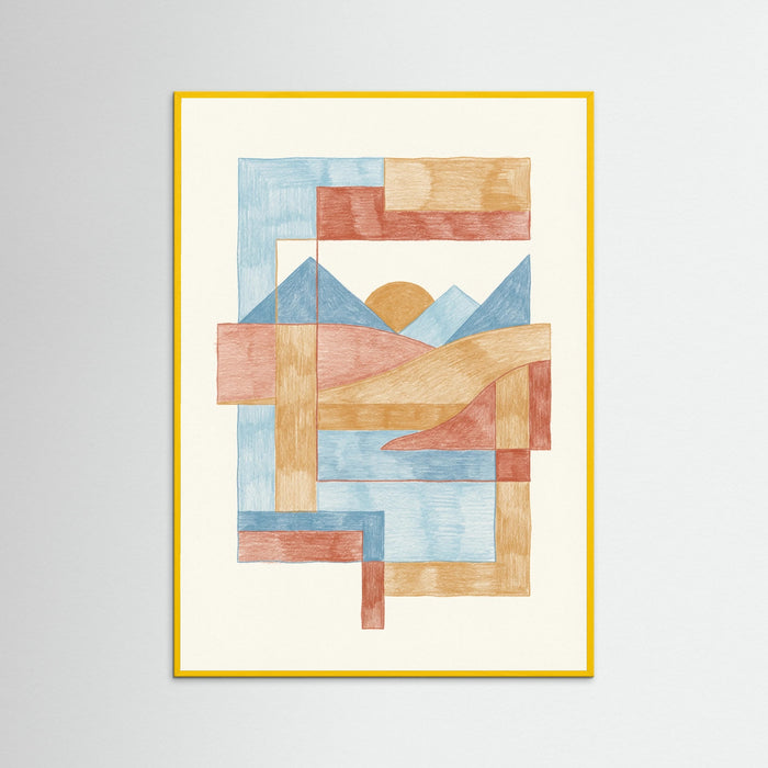 Yellow Wood Abstract Signals