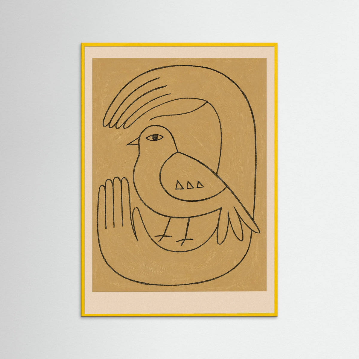 Yellow Wood Abstract Silhouette