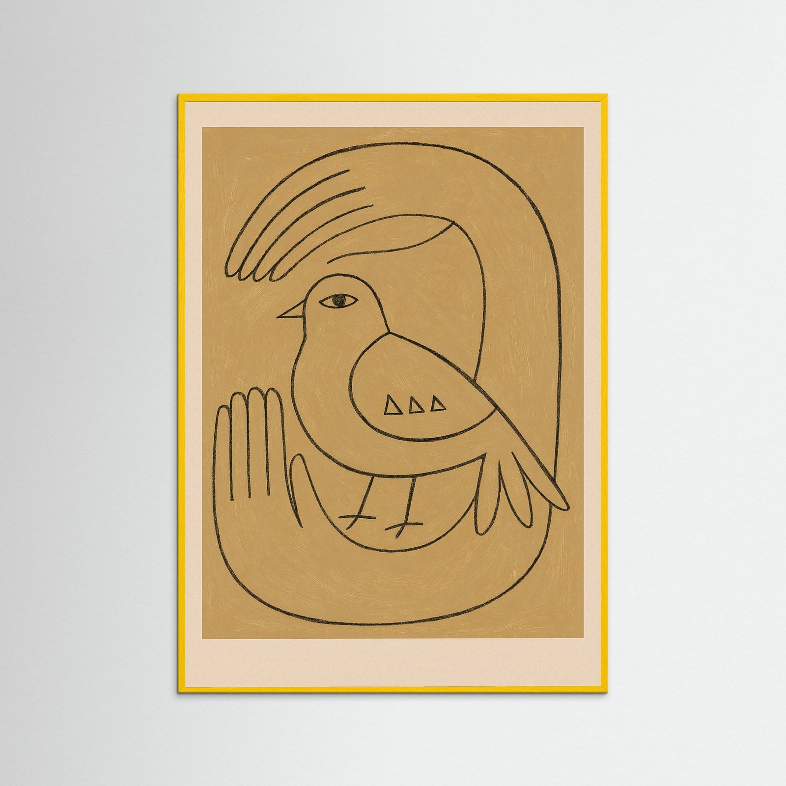 Yellow Wood Abstract Silhouette