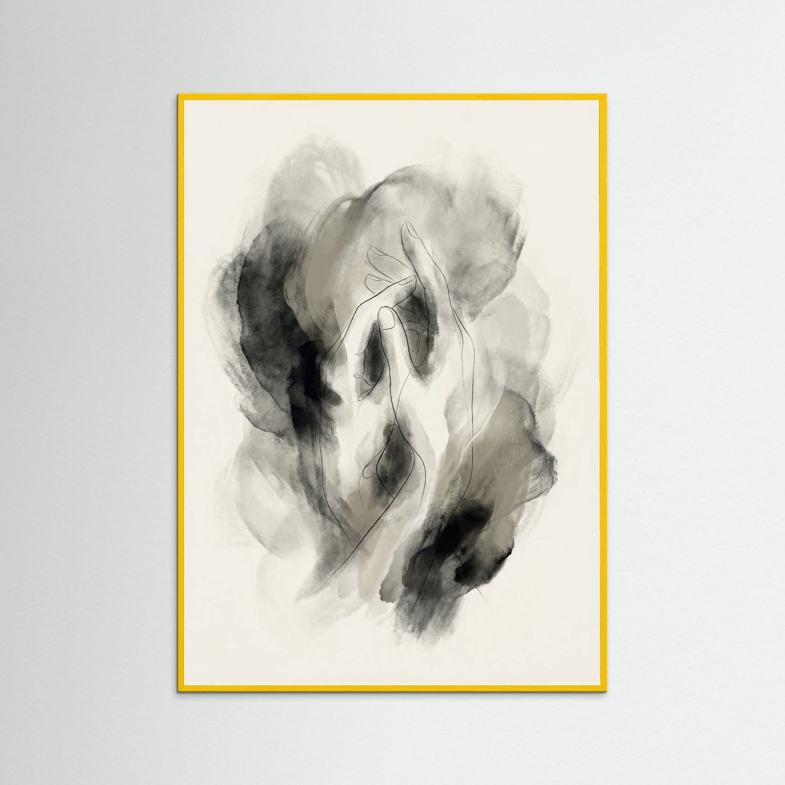 Yellow Wood Abstract Silhouette