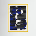 Yellow Wood Abstract Stripe Minimal Collage 28 Poster