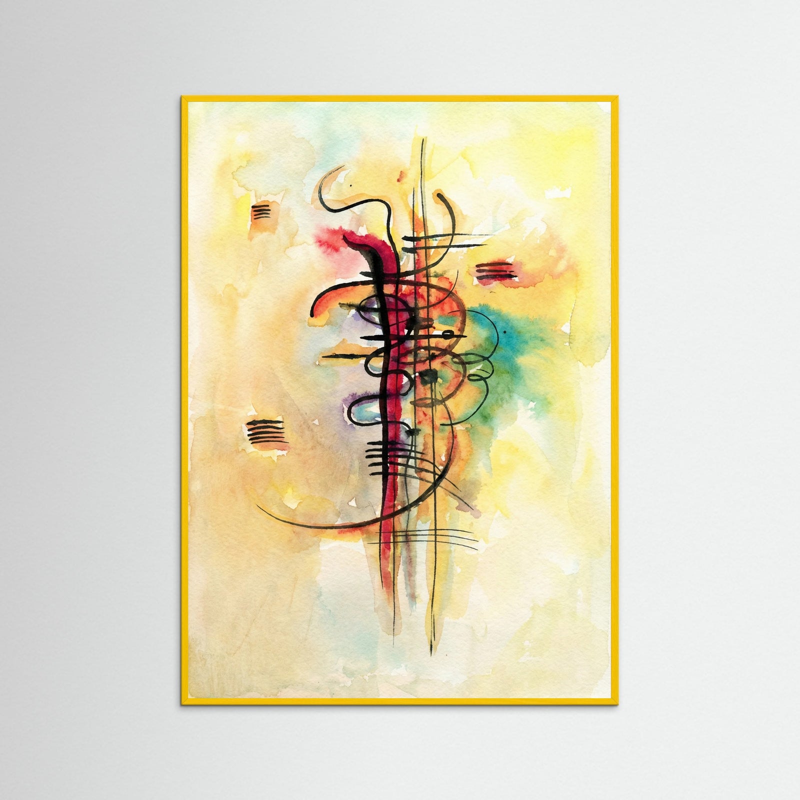 Yellow Wood Abstract Vibrations