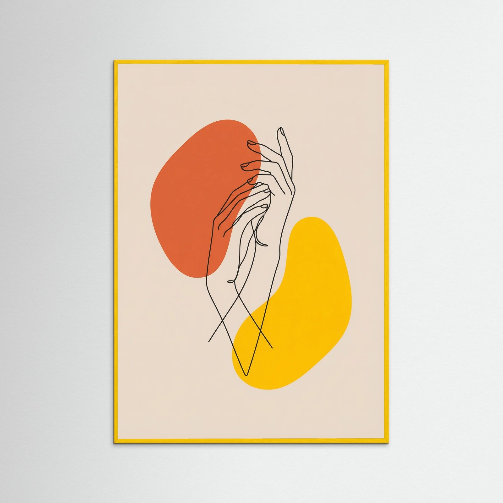 Yellow Wood Abstract Visage Study