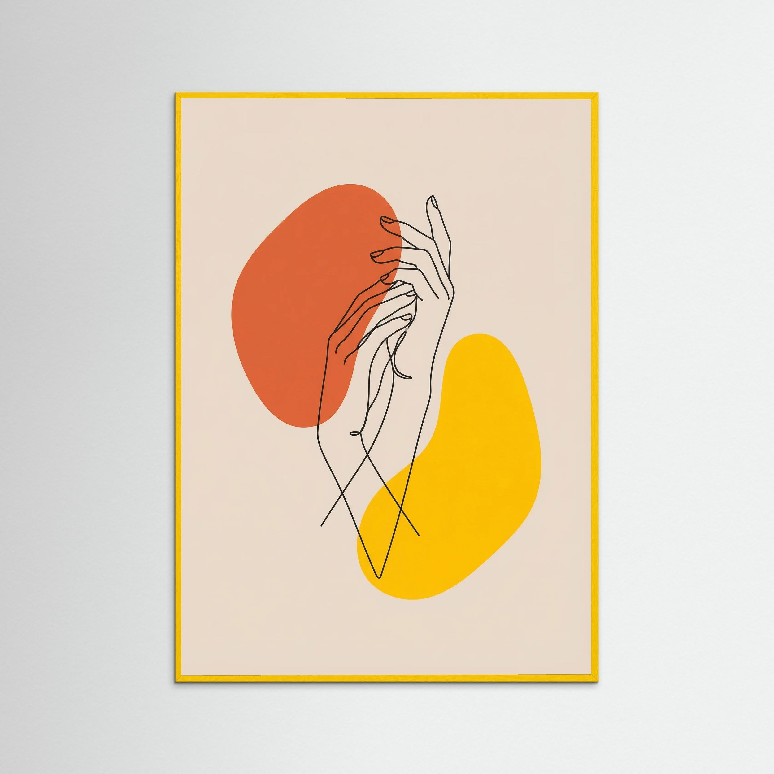 Yellow Wood Abstract Visage Study