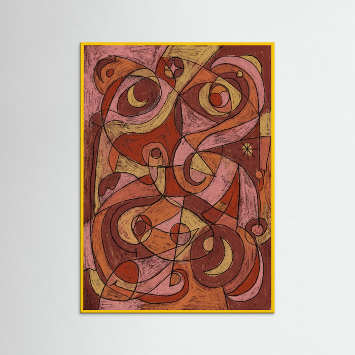 Yellow Wood Abstracted Figure Study