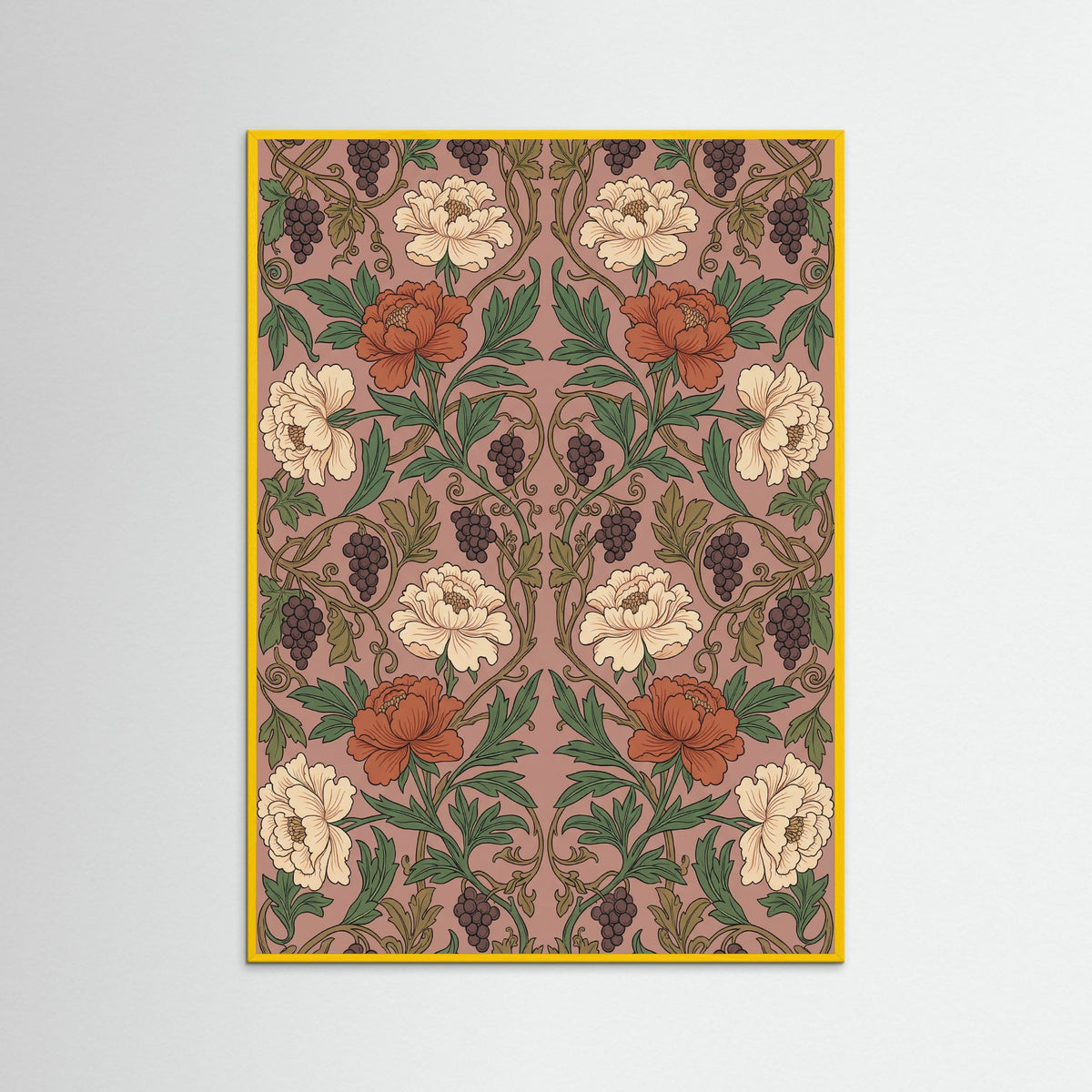 Yellow Wood Acanthus Arabesque