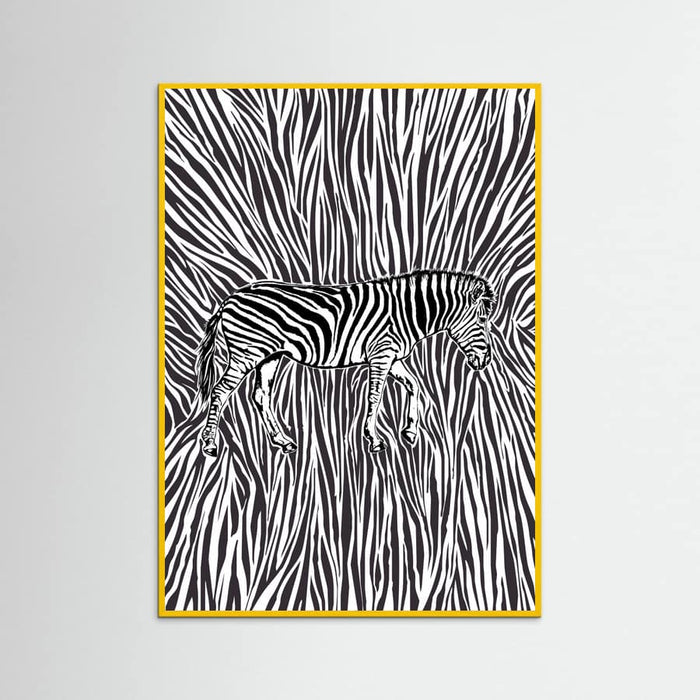 African Zebra striking camouflage -juliste – juliste ja taidepainatus