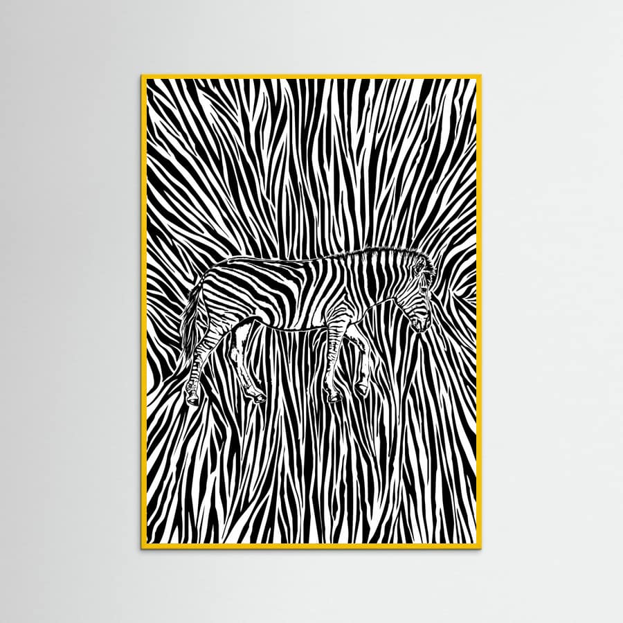 African Zebra striped camouflage -juliste – juliste ja taidepainatus