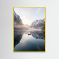Yellow Wood Alpine Lake Serenity Gray