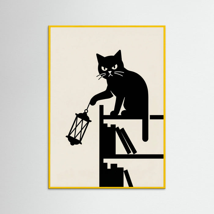 Yellow Wood Angry Neko