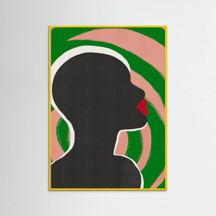 Anonymous Portrait In Green Spiral Poster – poster and art print
