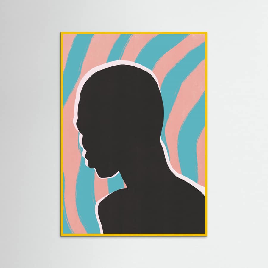 Anonymous Portrait In Neon Lights -juliste – juliste ja taidepainatus