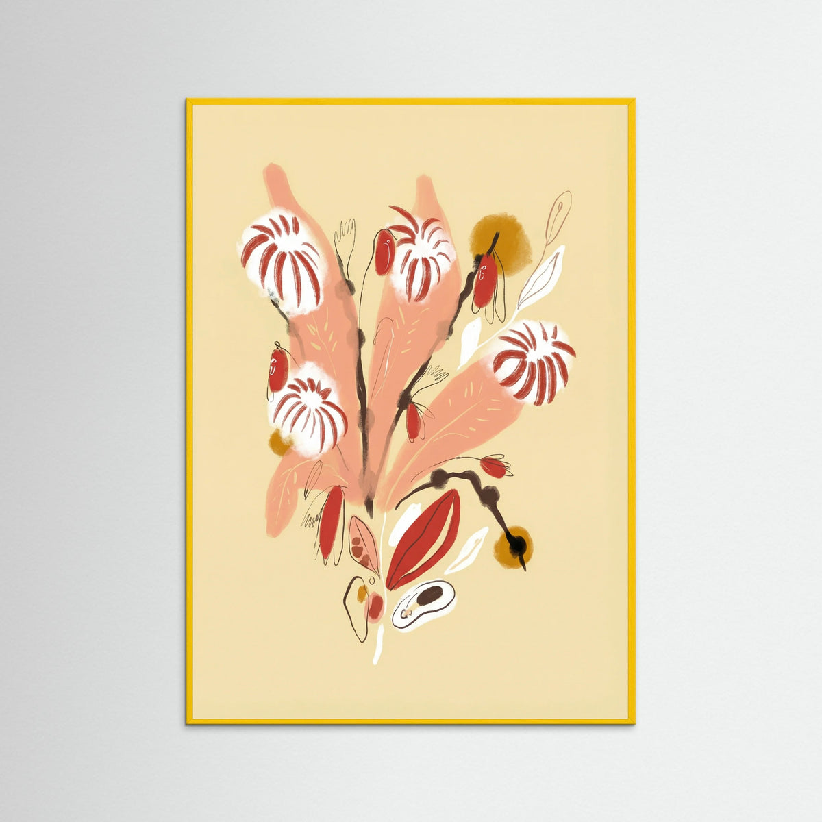 Yellow Wood Apricot Bloom Sketch