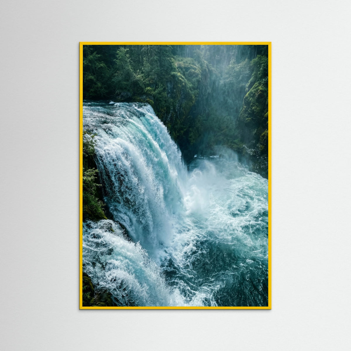 Yellow Wood Aqua Bloom Blue