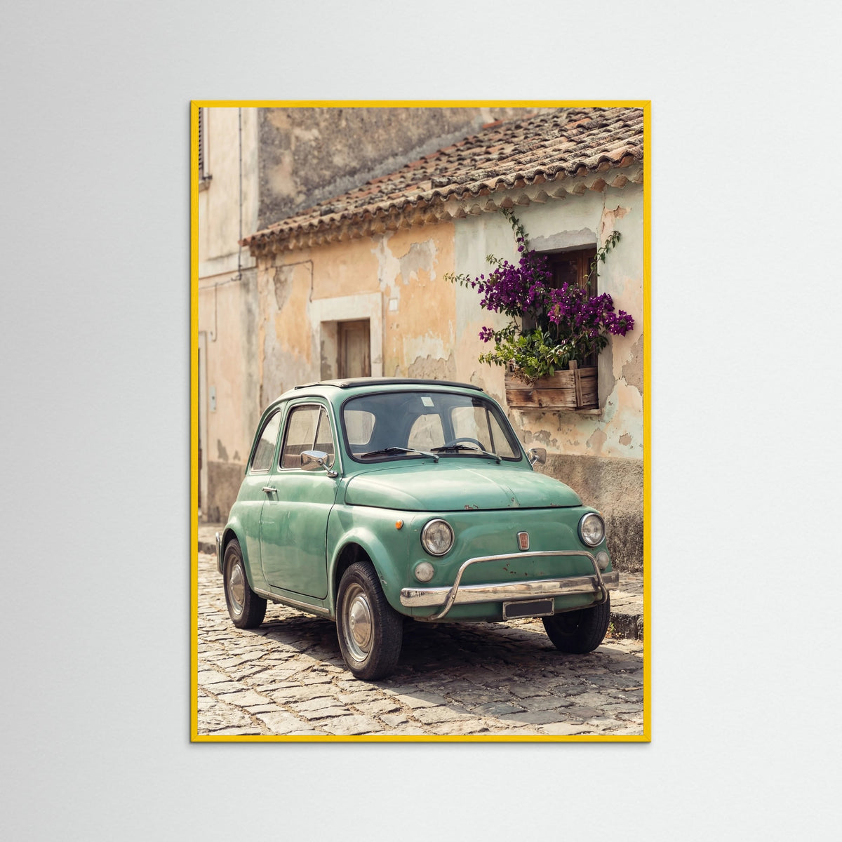 Yellow Wood Aqua Vespa Charm