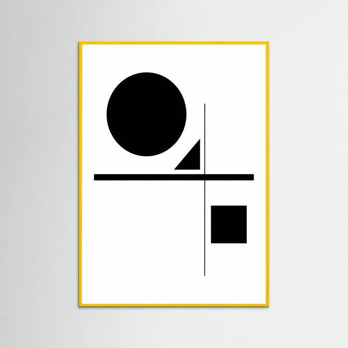 Yellow Wood Art Print Beige