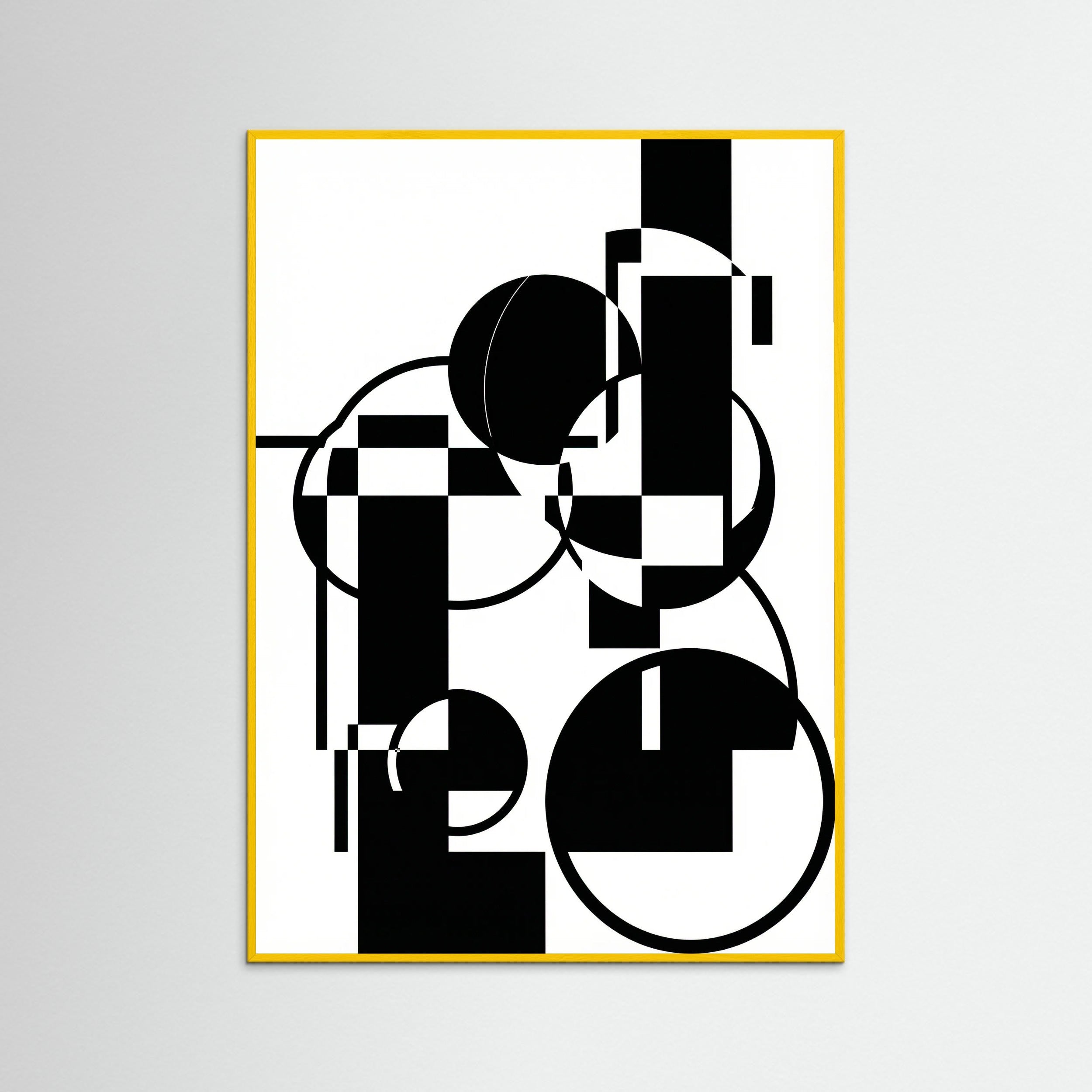 Yellow Wood Art Print Beige