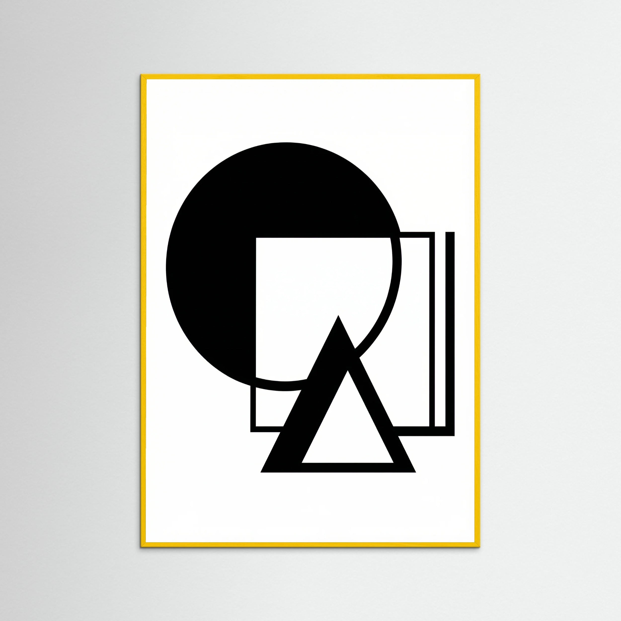 Yellow Wood Art Print Beige