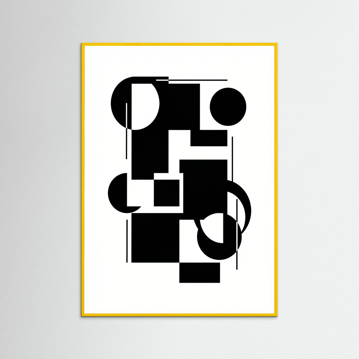 Yellow Wood Art Print Beige