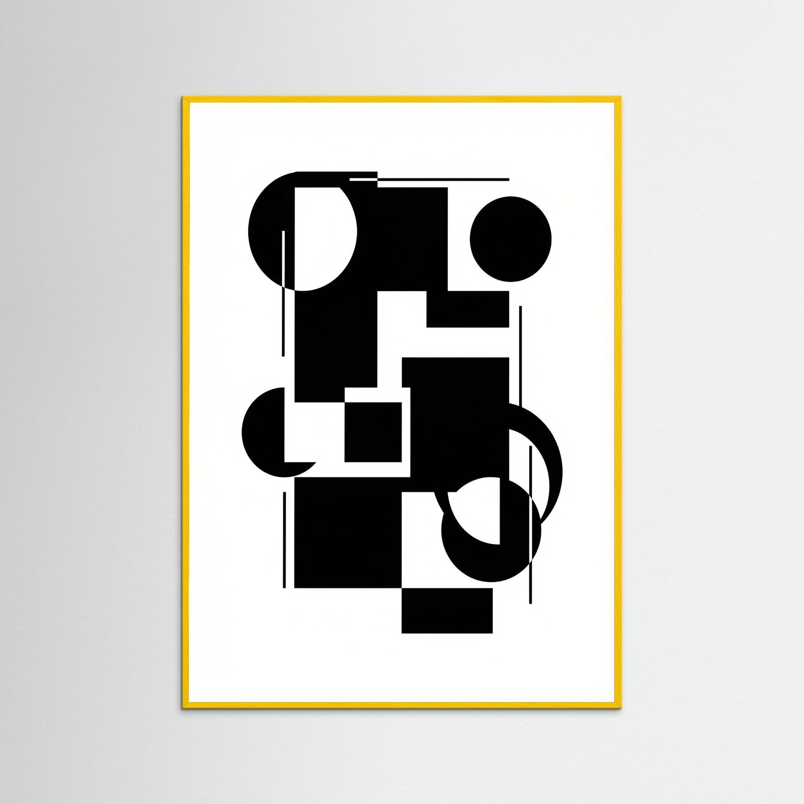 Yellow Wood Art Print Beige
