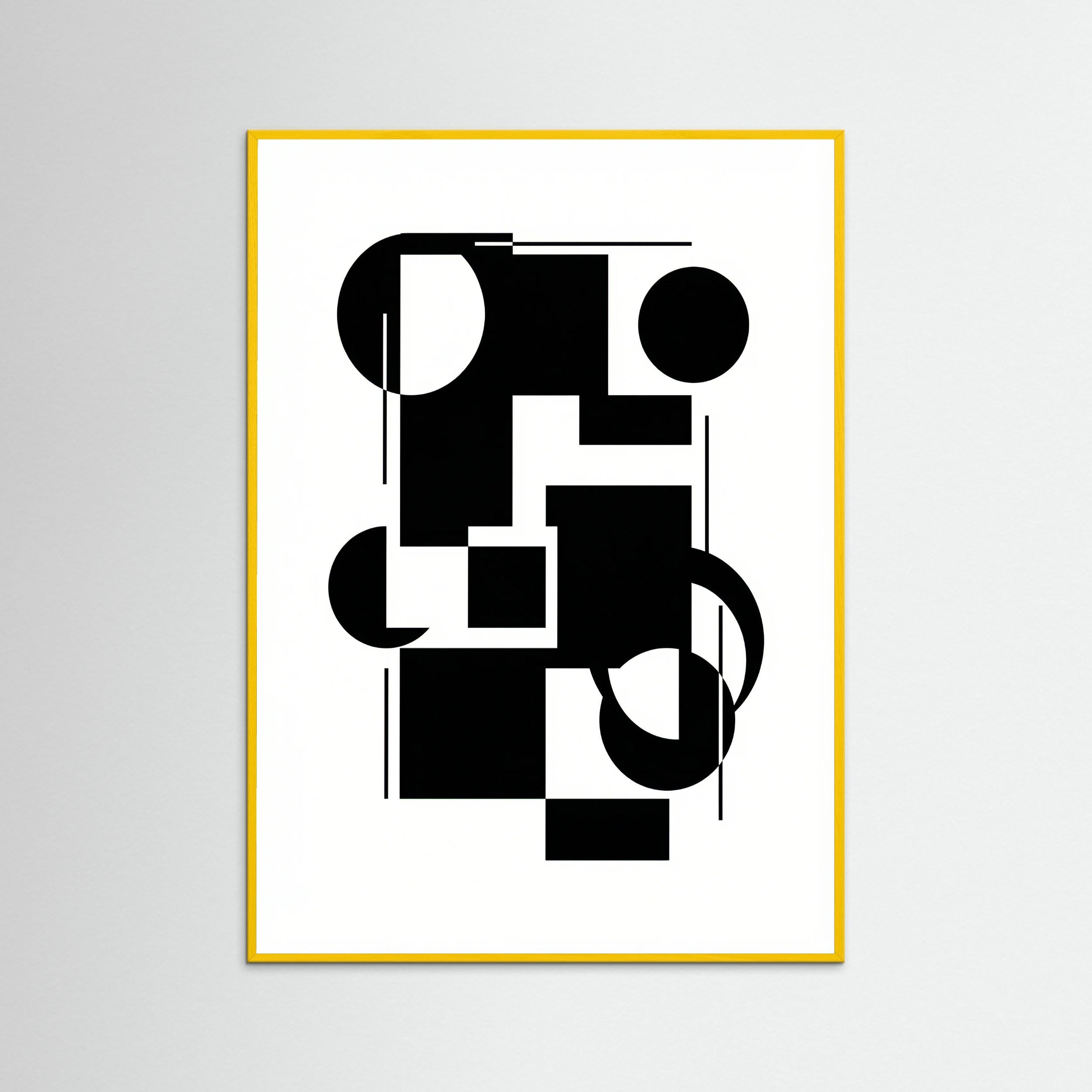 Yellow Wood Art Print Beige