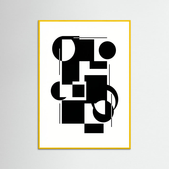 Yellow Wood Art Print Beige
