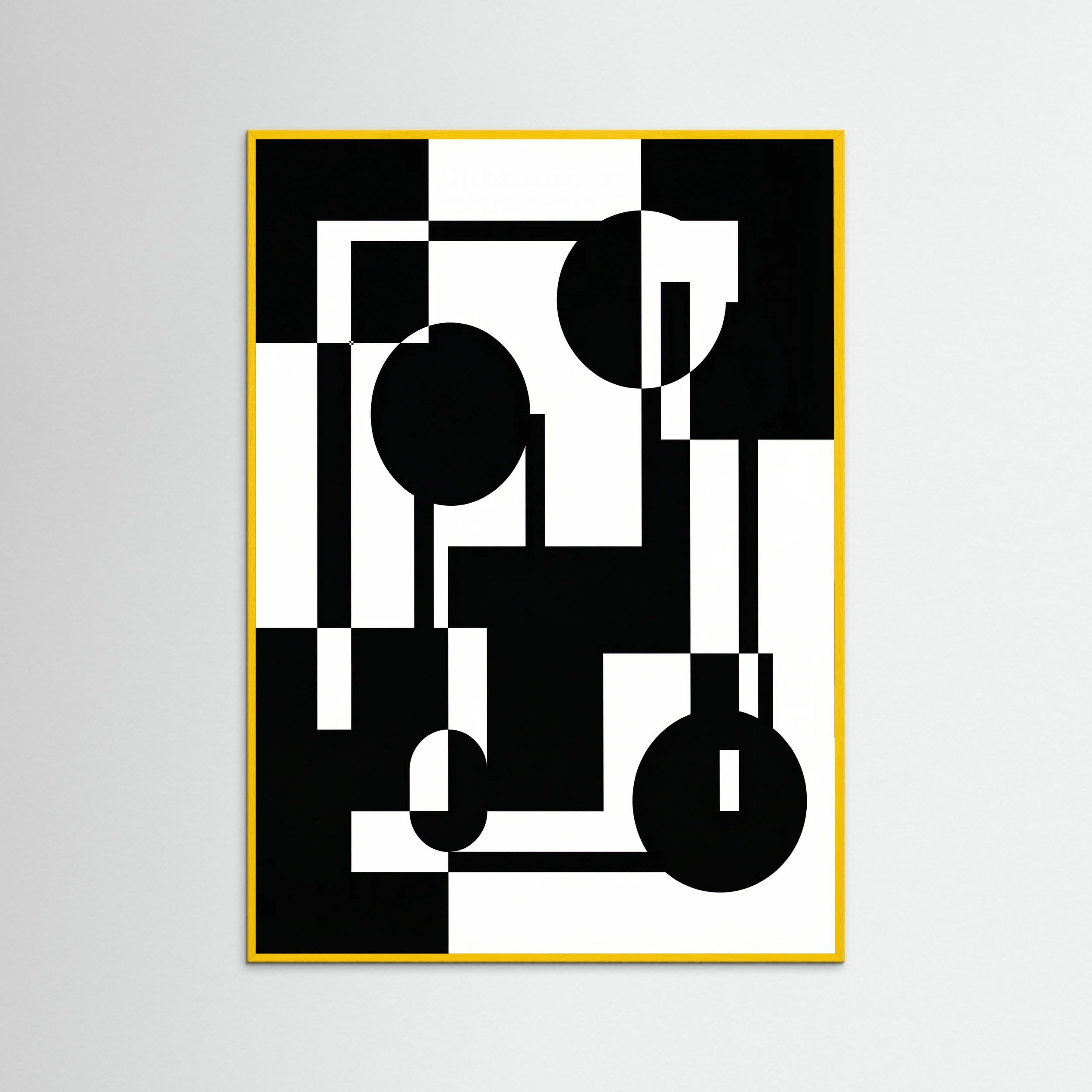 Yellow Wood Art Print Beige