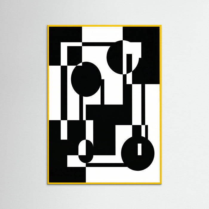 Yellow Wood Art Print Beige