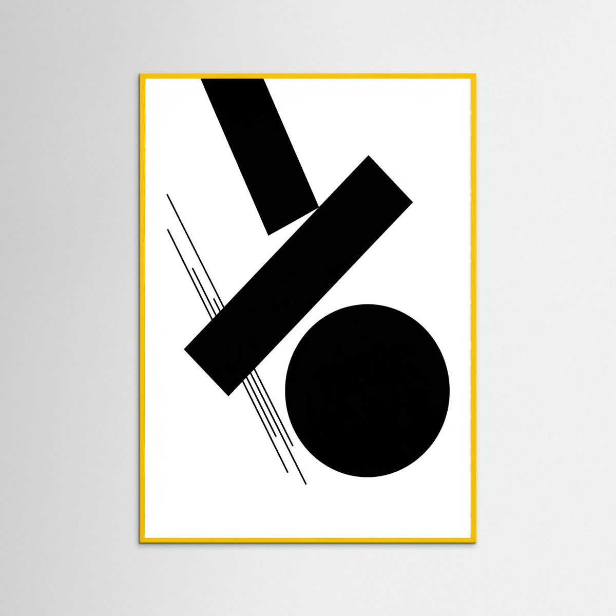 Yellow Wood Art Print Beige