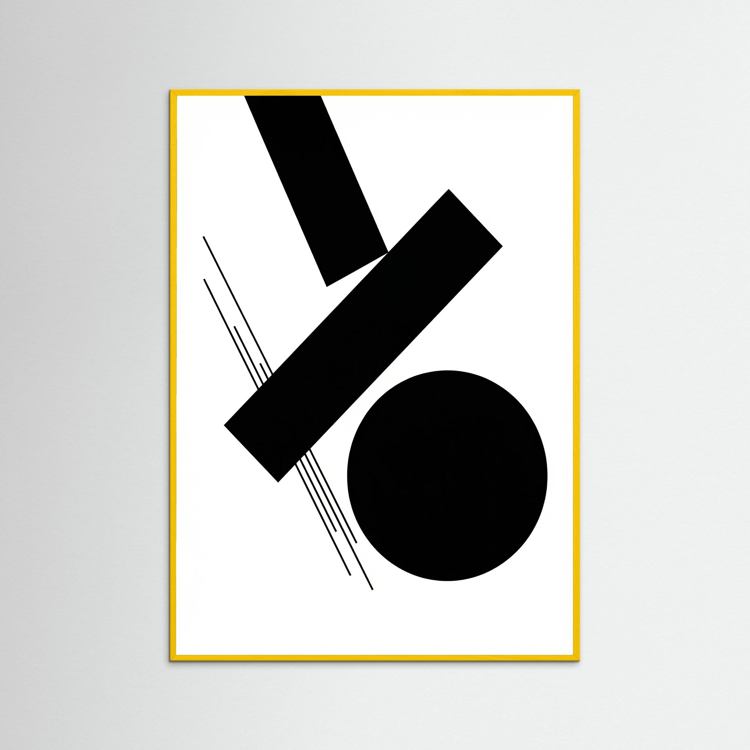Yellow Wood Art Print Beige