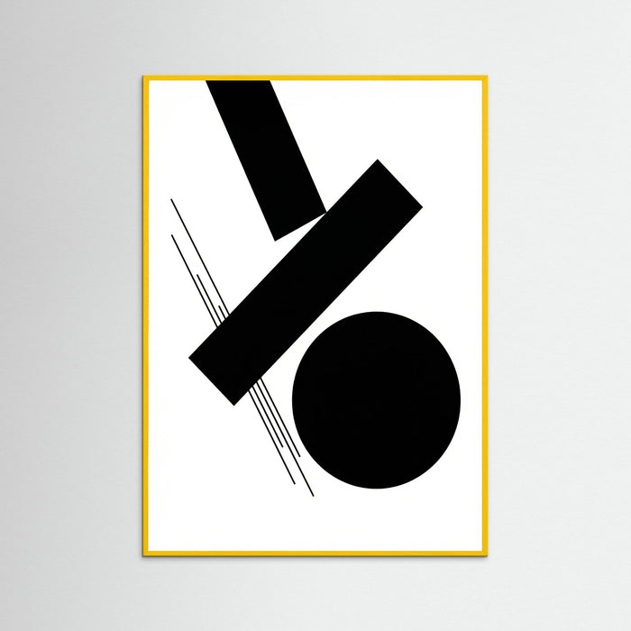 Yellow Wood Art Print Beige