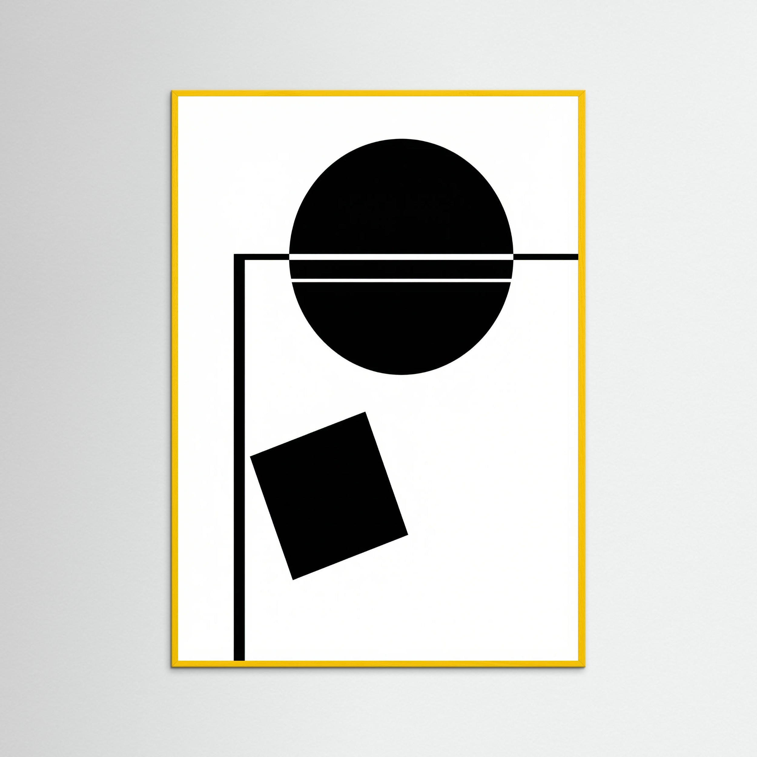 Yellow Wood Art Print Beige