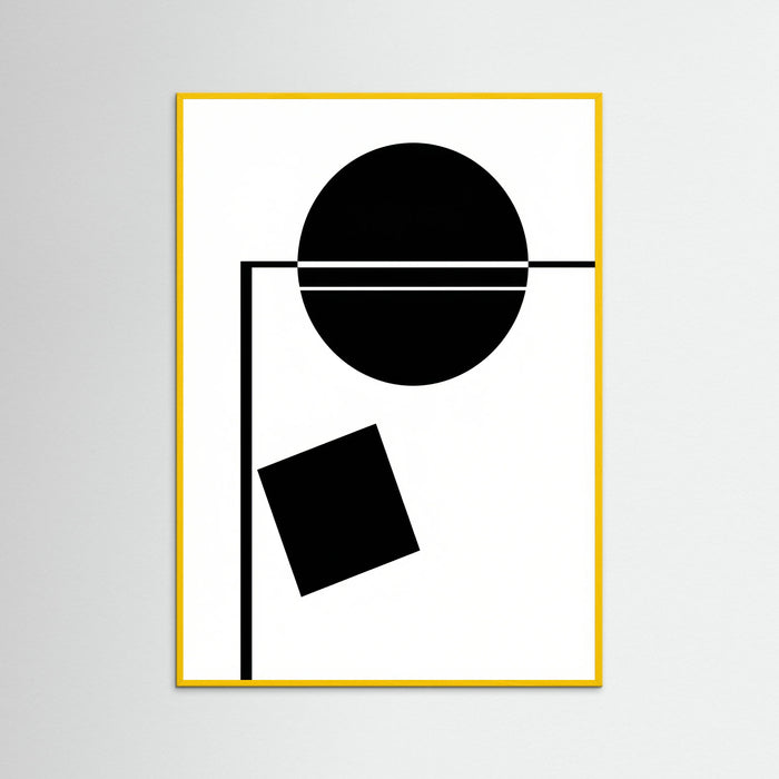 Yellow Wood Art Print Beige
