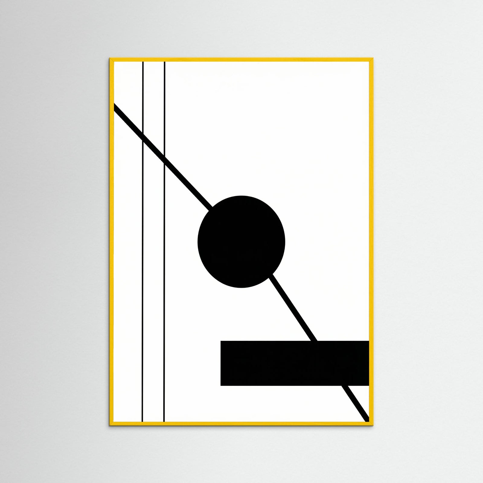 Yellow Wood Art Print Beige