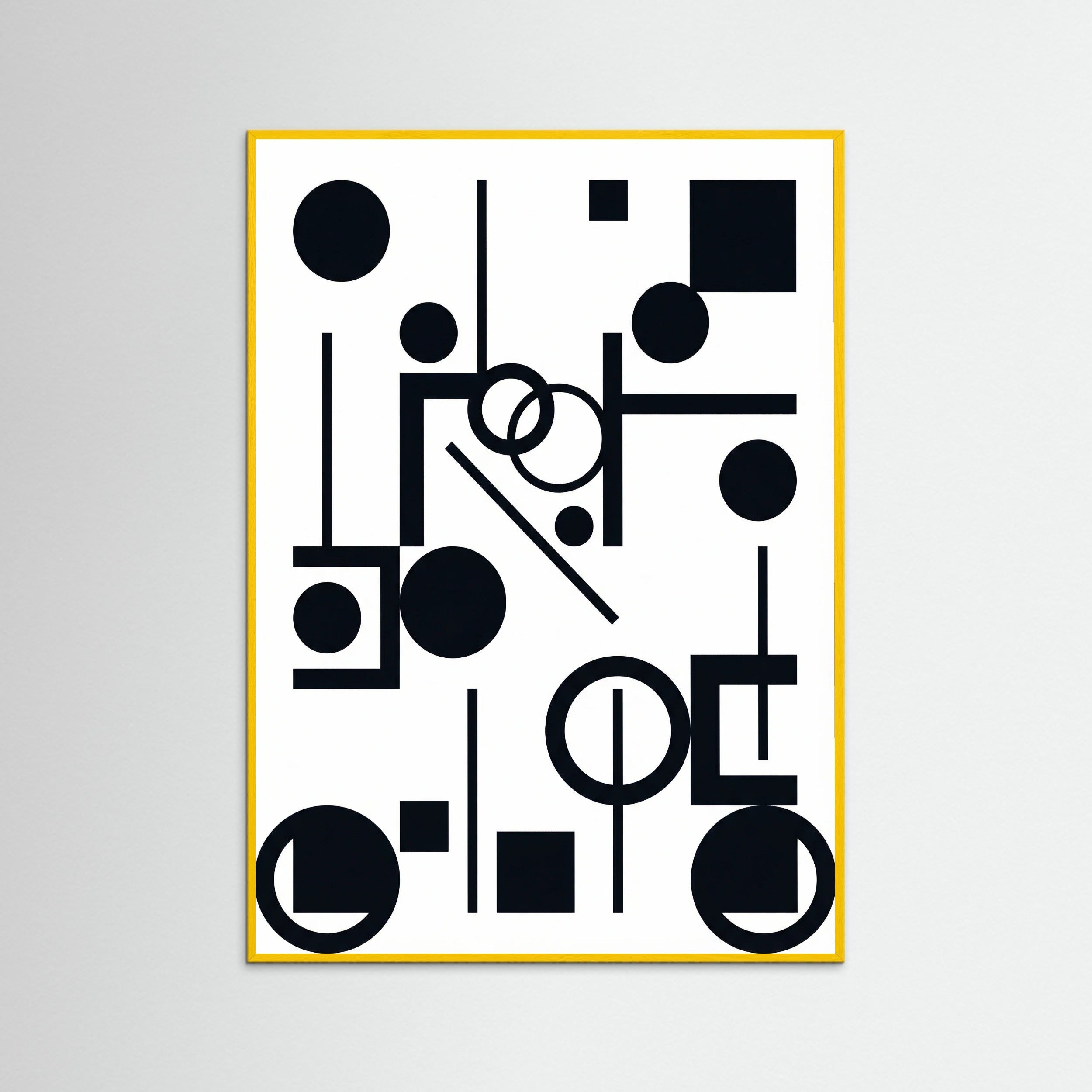 Yellow Wood Art Print Beige