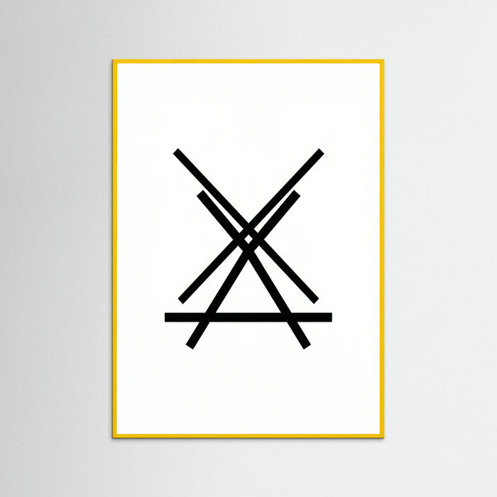 Yellow Wood Art Print Beige