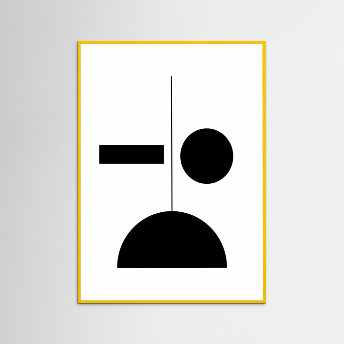 Yellow Wood Art Print Beige