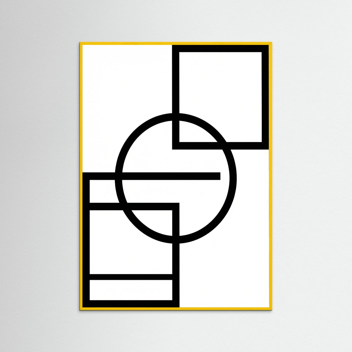 Yellow Wood Art Print Beige